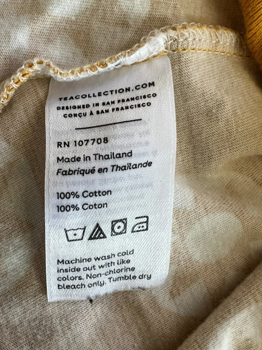 Tea Collection Gold Mustard Yellow White Sun Print Skort Size 2